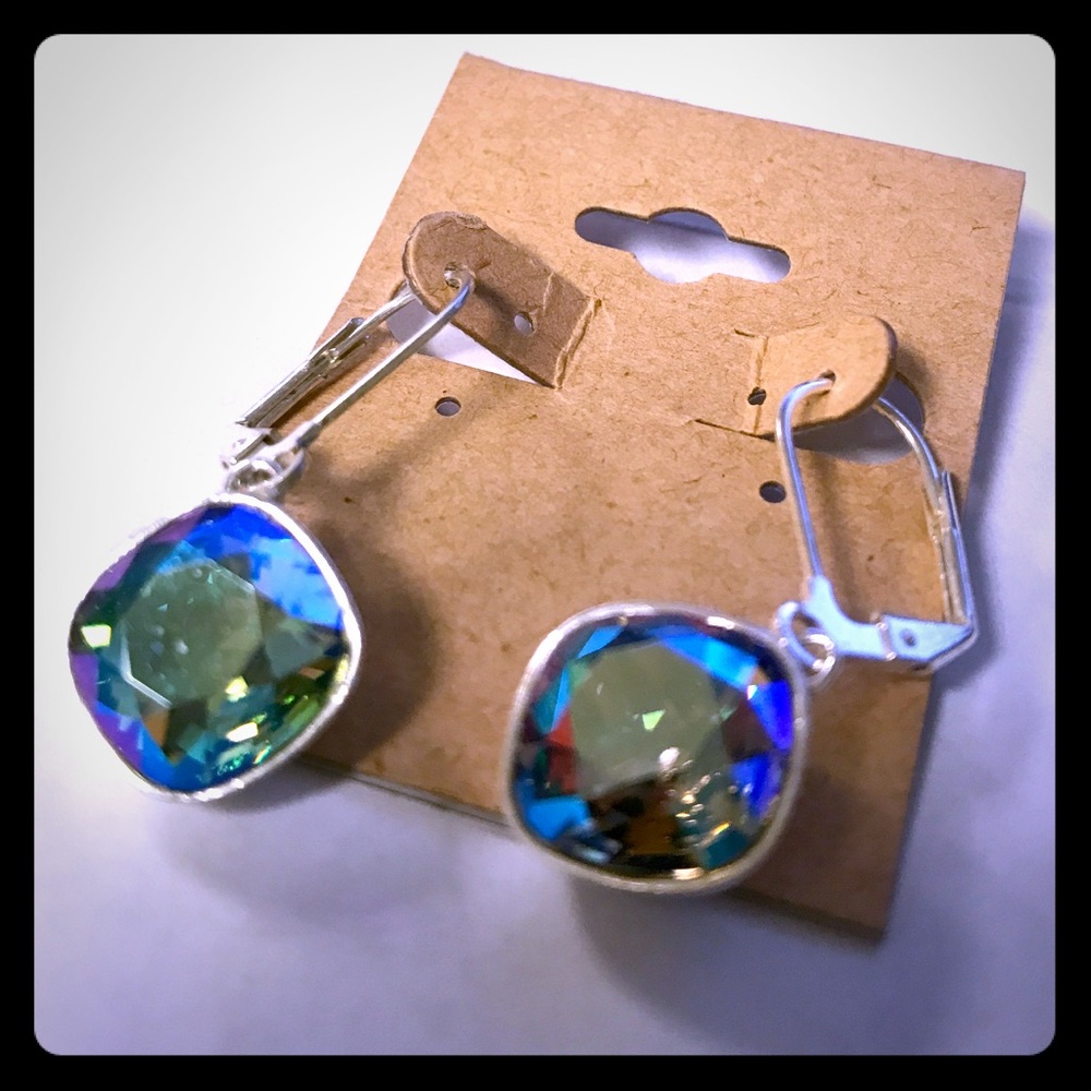 Swarovski Crystal leverback earrings
